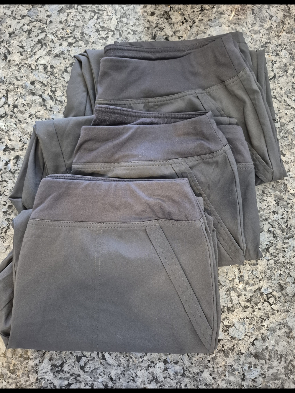 Womens Easy Stretch By Butter Soft Pewter Scrub Pants Set Of 3